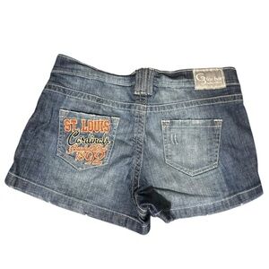 Touch by Alyssa Milano Jean Shorts St Louis Cardinals Baseball Embroidery Sz 14